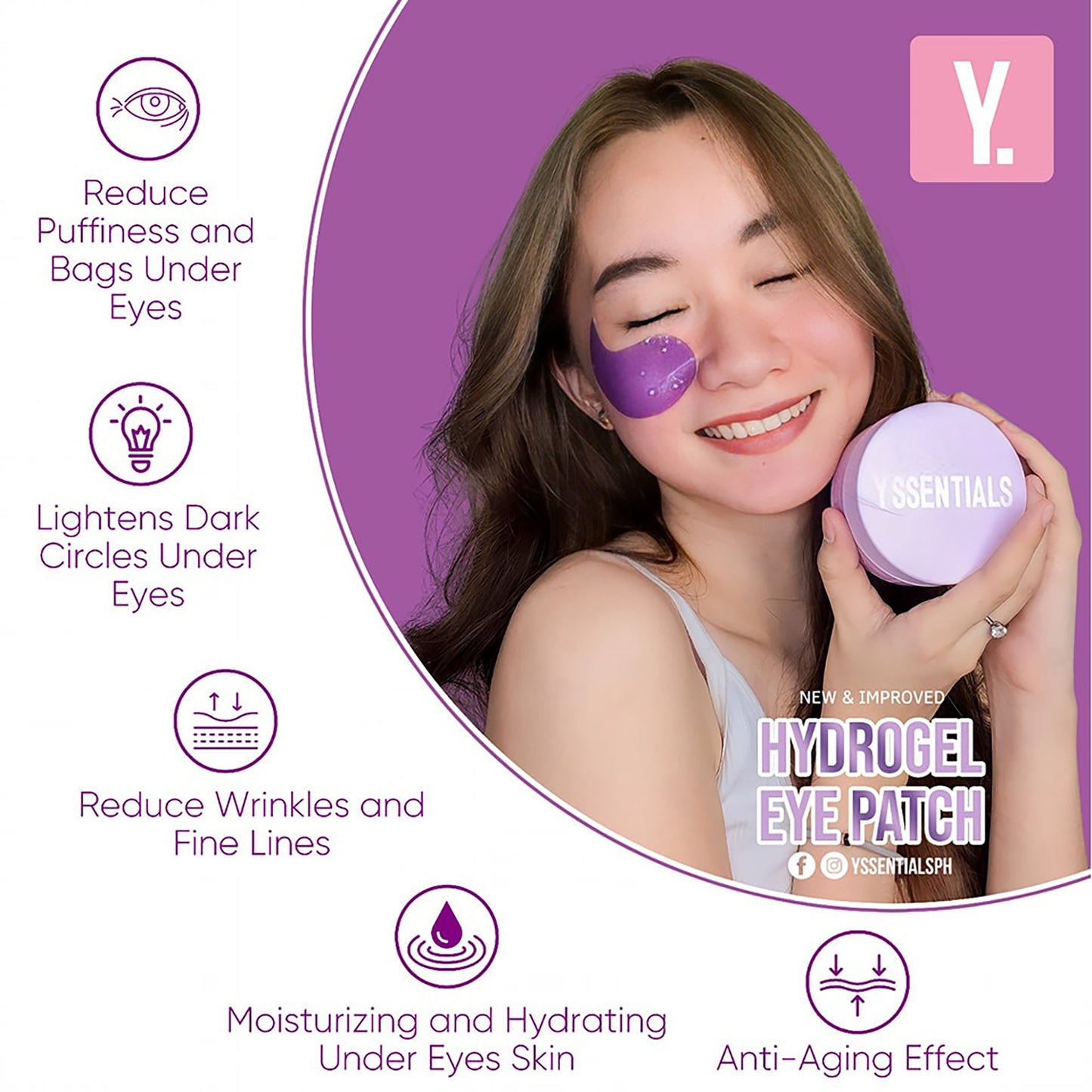 Yssentials - Hydrating Eye mask - Buy 2 Free 24k Soap